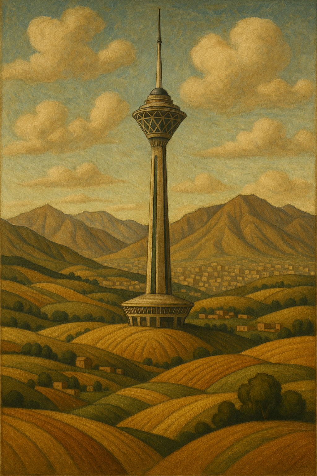 Milad Tower — Im Geiste Grant Woods