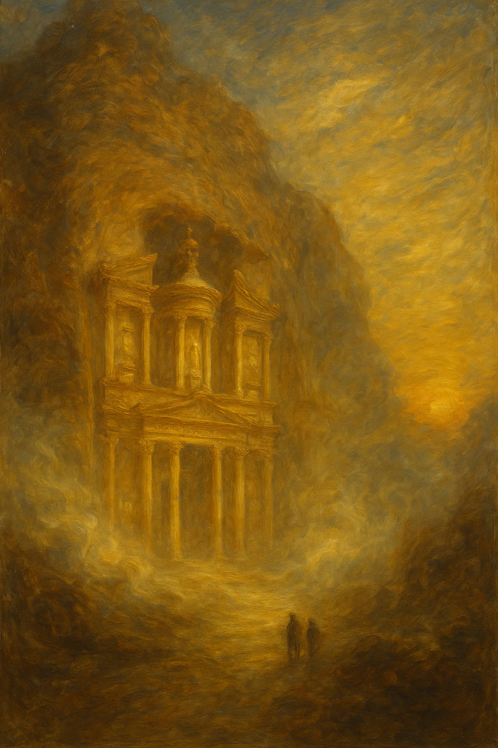 Treasury Al-Khazneh — Im Geiste J.M.W. Turners