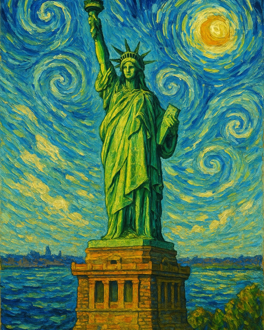 Statue of Liberty — Im Geiste van Goghs